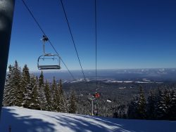 Sitnyakovo ski lift with surrounding panorama