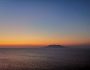 View to Greek island Samothrace from Poseidon Imroz restaurant